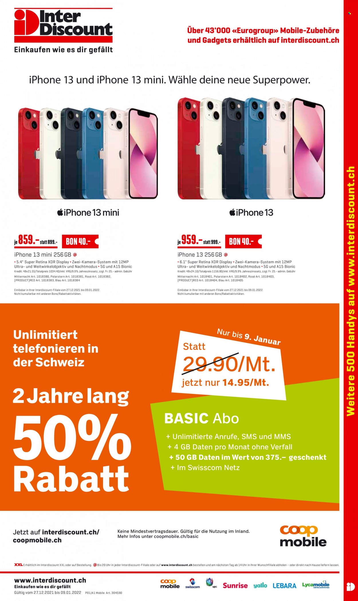 Volantino Interdiscount - 27.12.2021 - 9.1.2022. Pagina 1