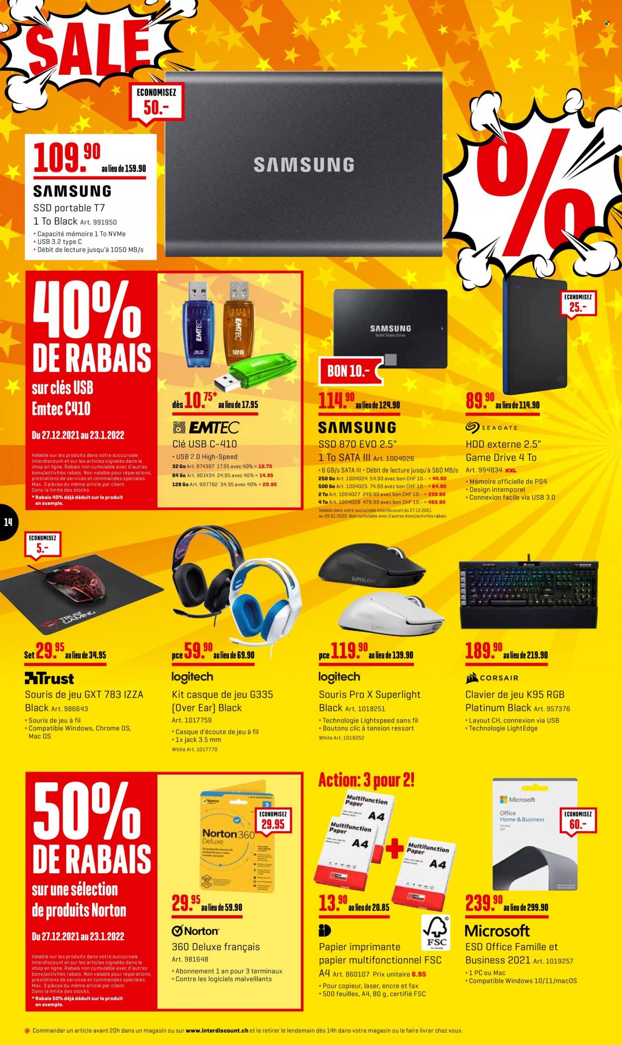 Volantino Interdiscount - 27.12.2021 - 2.1.2022. Pagina 14