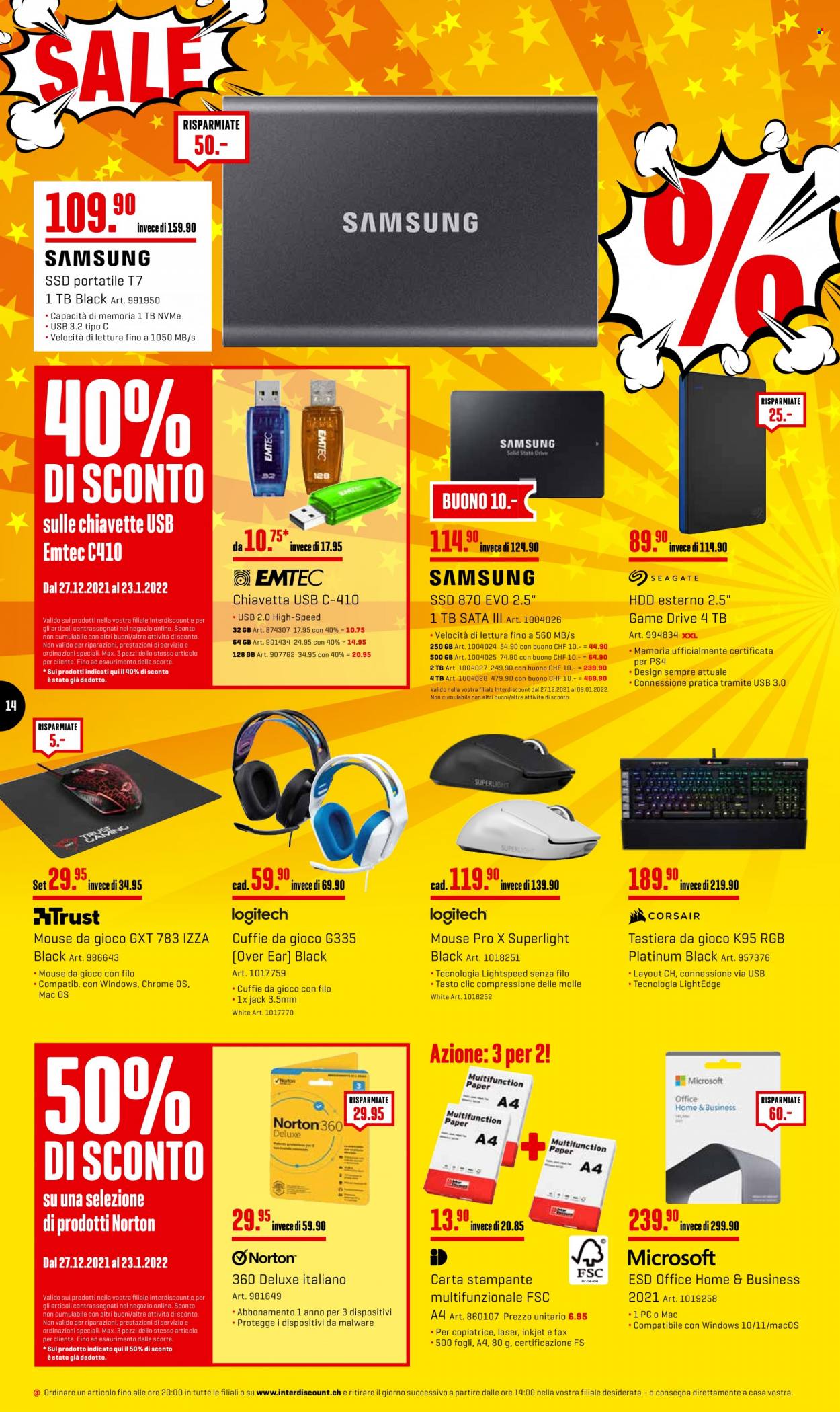 Volantino Interdiscount - 27.12.2021 - 2.1.2022. Pagina 14
