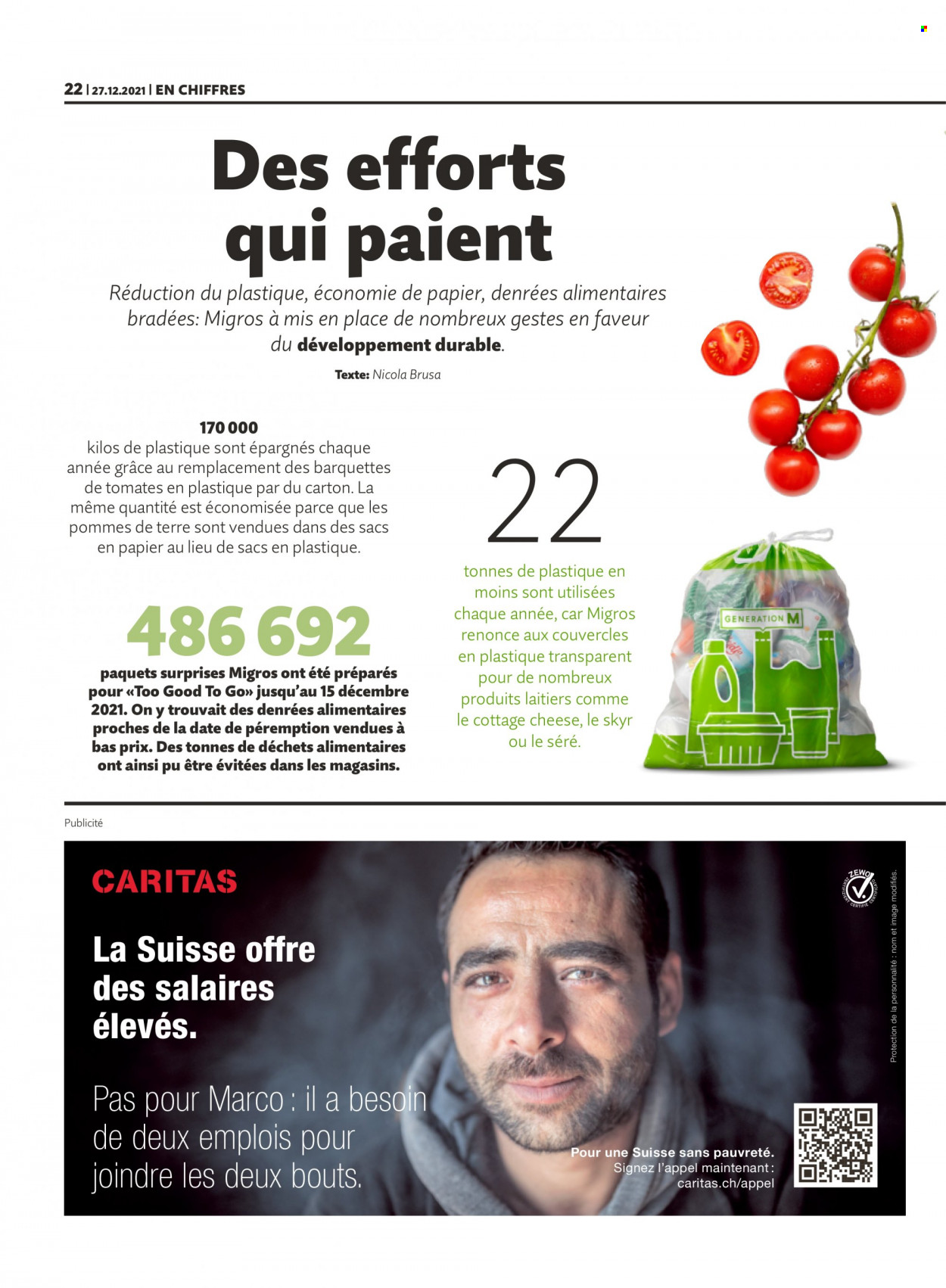 Catalogue Migros - 27.12.2021 - 2.1.2022. Page 22