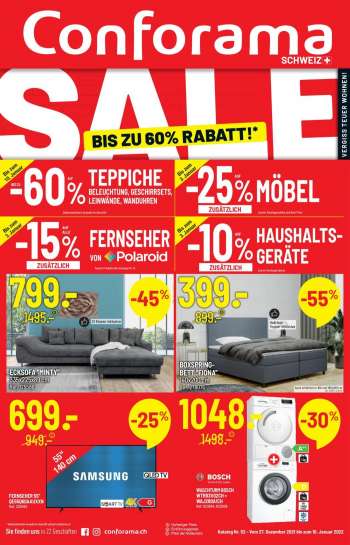 Catalogue Conforama - 27.12.2021 - 10.1.2022.
