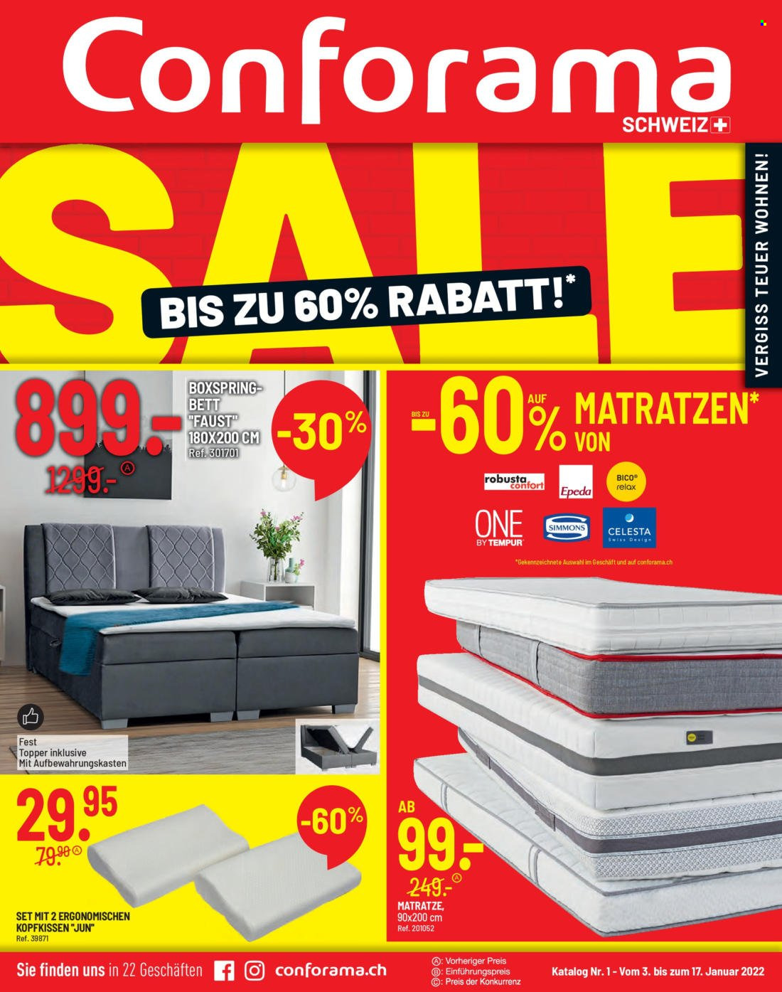 Volantino Conforama - 3.1.2022 - 17.1.2022. Pagina 1