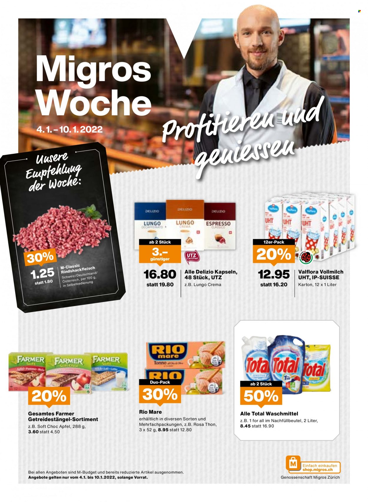 Volantino Migros - 4.1.2022 - 10.1.2022. Pagina 1