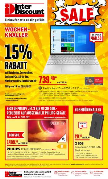 Prospekte Interdiscount - 10.1.2022 - 23.1.2022.