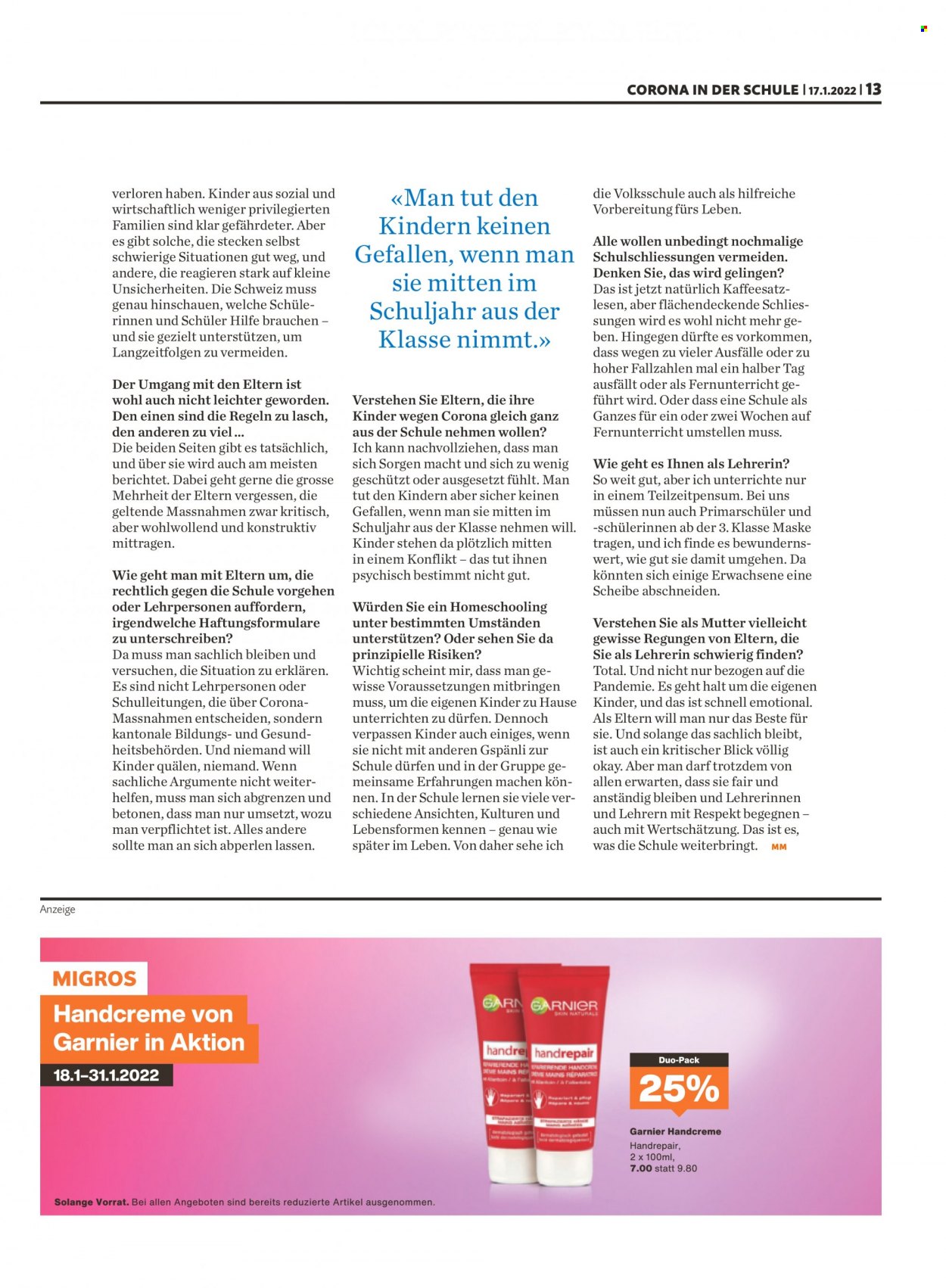 Volantino Migros - 17.1.2022 - 23.1.2022. Pagina 13