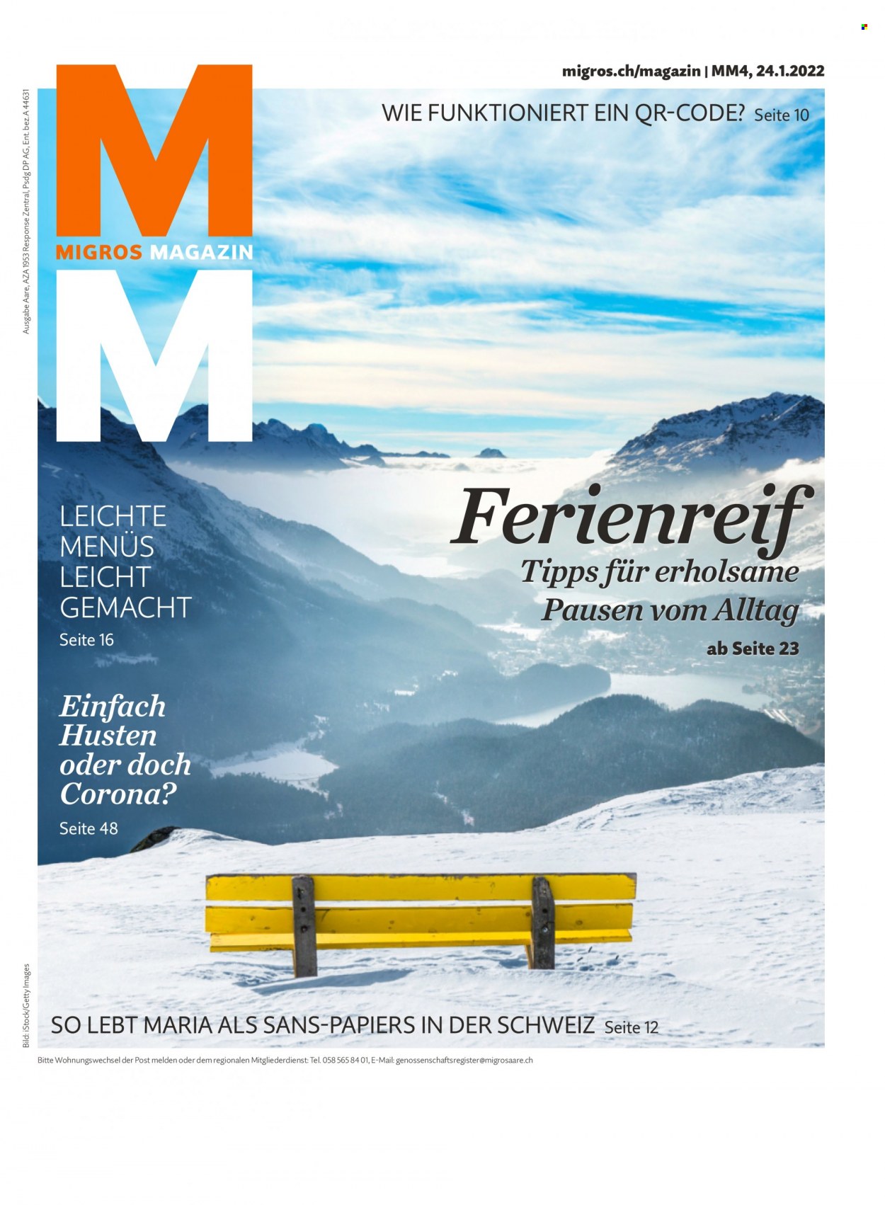 Volantino Migros - 24.1.2022 - 30.1.2022. Pagina 1