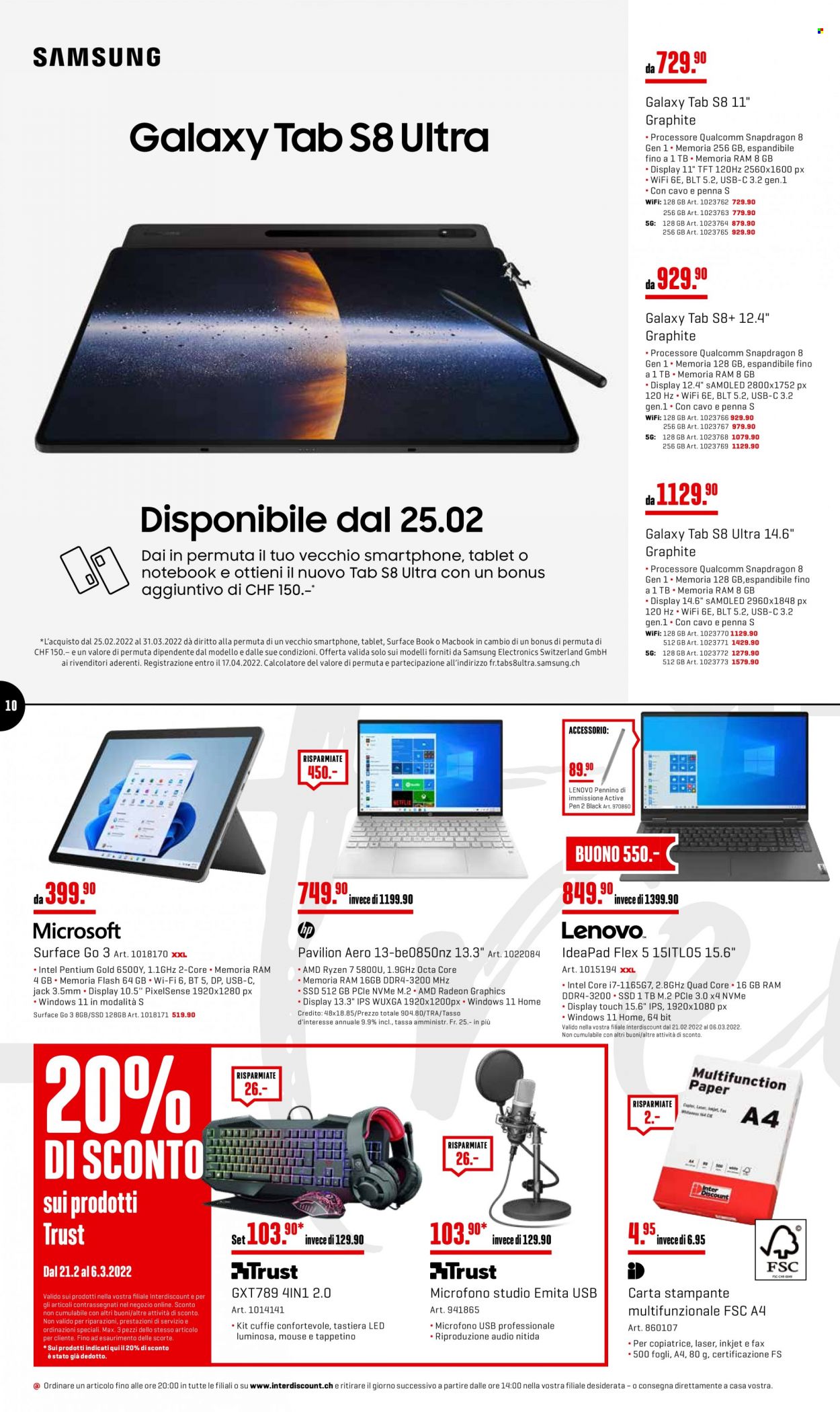 Volantino Interdiscount - 21.2.2022 - 6.3.2022. Pagina 10