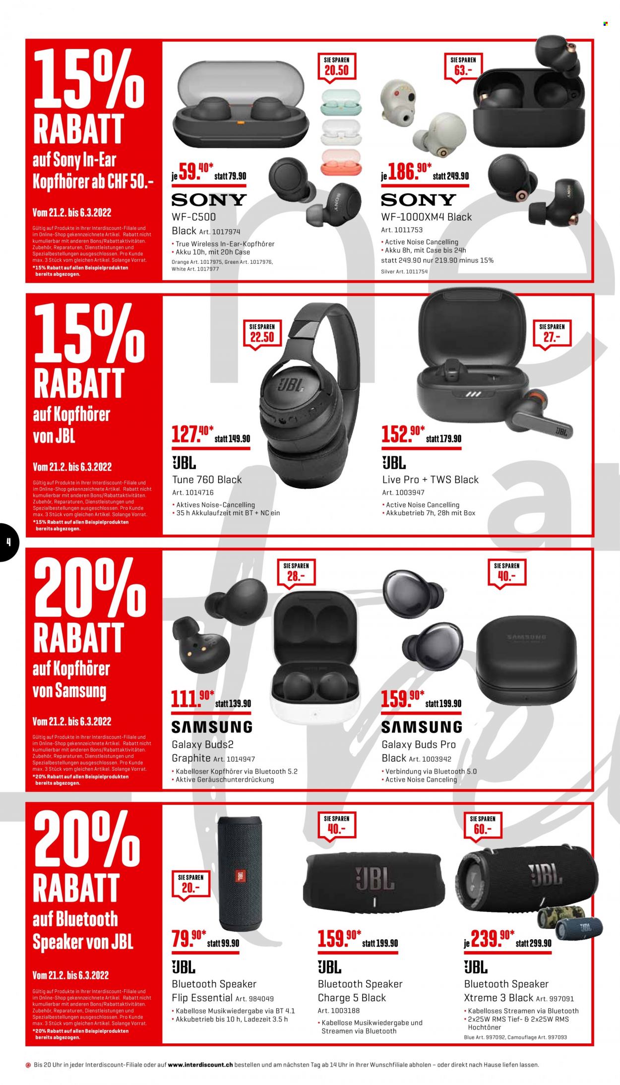 Prospekt Interdiscount - 21.2.2022 - 6.3.2022. Seite 4