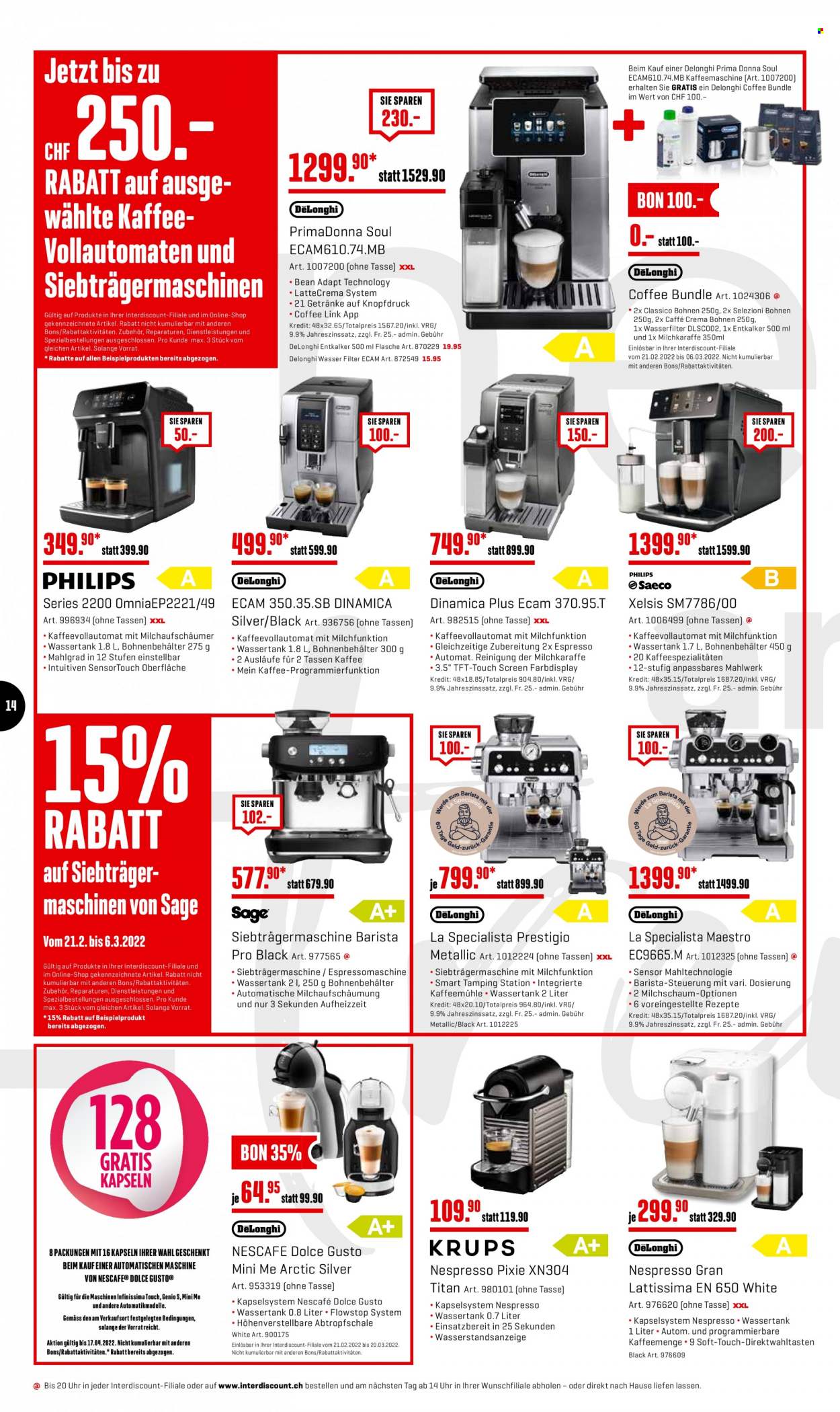 Prospekt Interdiscount - 21.2.2022 - 6.3.2022. Seite 14