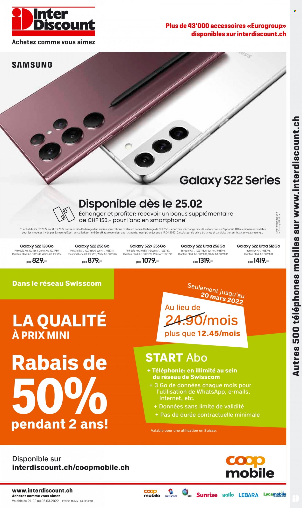 Volantino Interdiscount - 21.2.2022 - 6.3.2022. Pagina 1