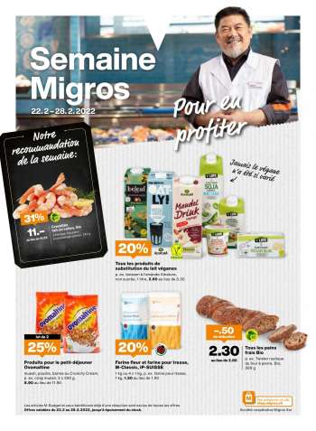 Prospekte Migros - 22.2.2022 - 28.2.2022.