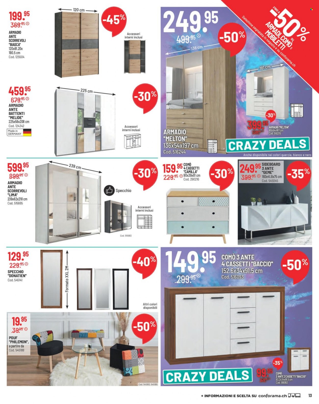 Volantino Conforama - 22.2.2022 - 7.3.2022. Pagina 13