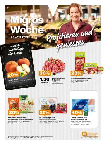 Prospekte Migros - 1.3.2022 - 7.3.2022.