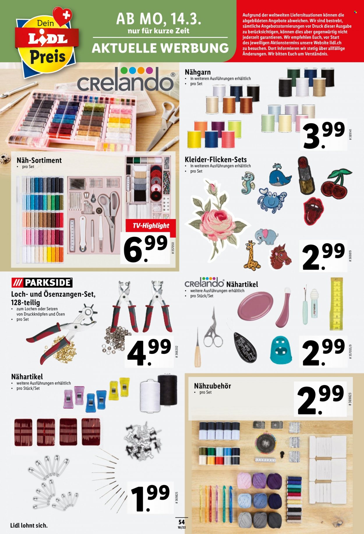 Prospekt Lidl - 10.3.2022 - 16.3.2022. Seite 54