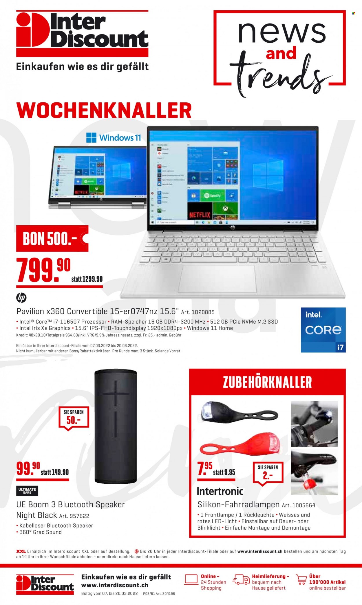 Volantino Interdiscount - 7.3.2022 - 20.3.2022. Pagina 1
