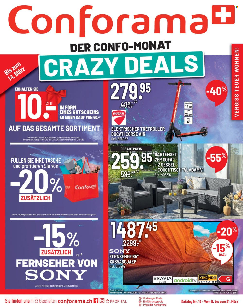 Volantino Conforama - 8.3.2022 - 21.3.2022. Pagina 1
