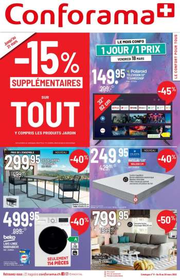Catalogue Conforama - 15.3.2022 - 28.3.2022.