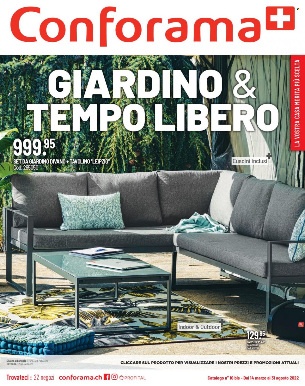 Prospekt Conforama - 14.3.2022 - 31.8.2022. Seite 1