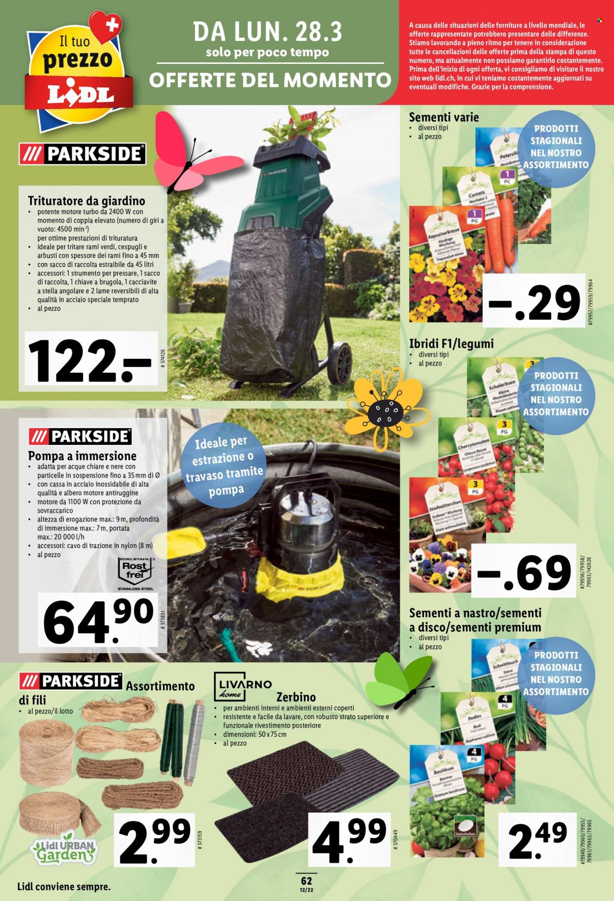 Prospekt Lidl - 24.3.2022 - 30.3.2022. Seite 62