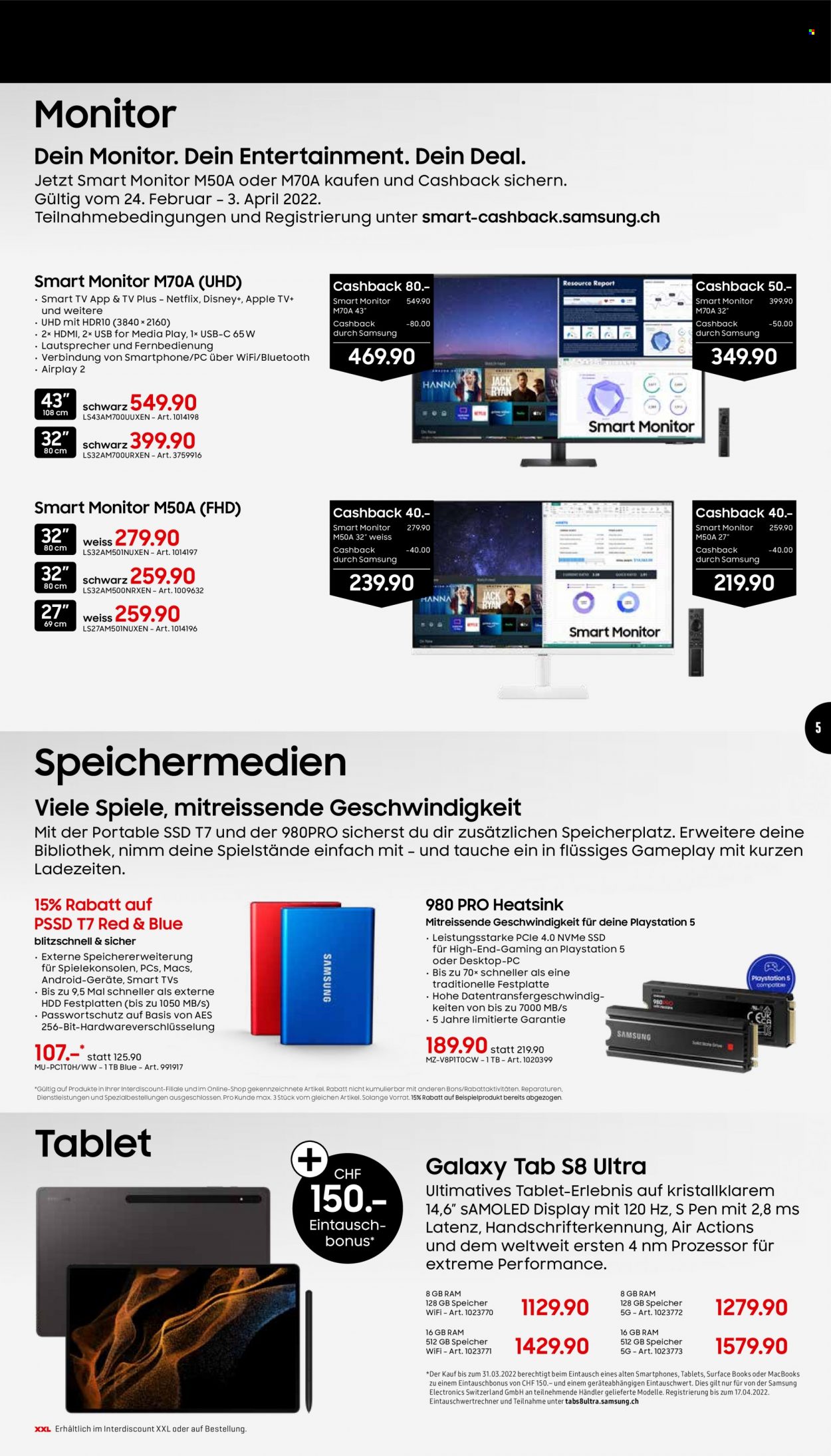 Prospekt Interdiscount - 21.3.2022 - 3.4.2022. Seite 5