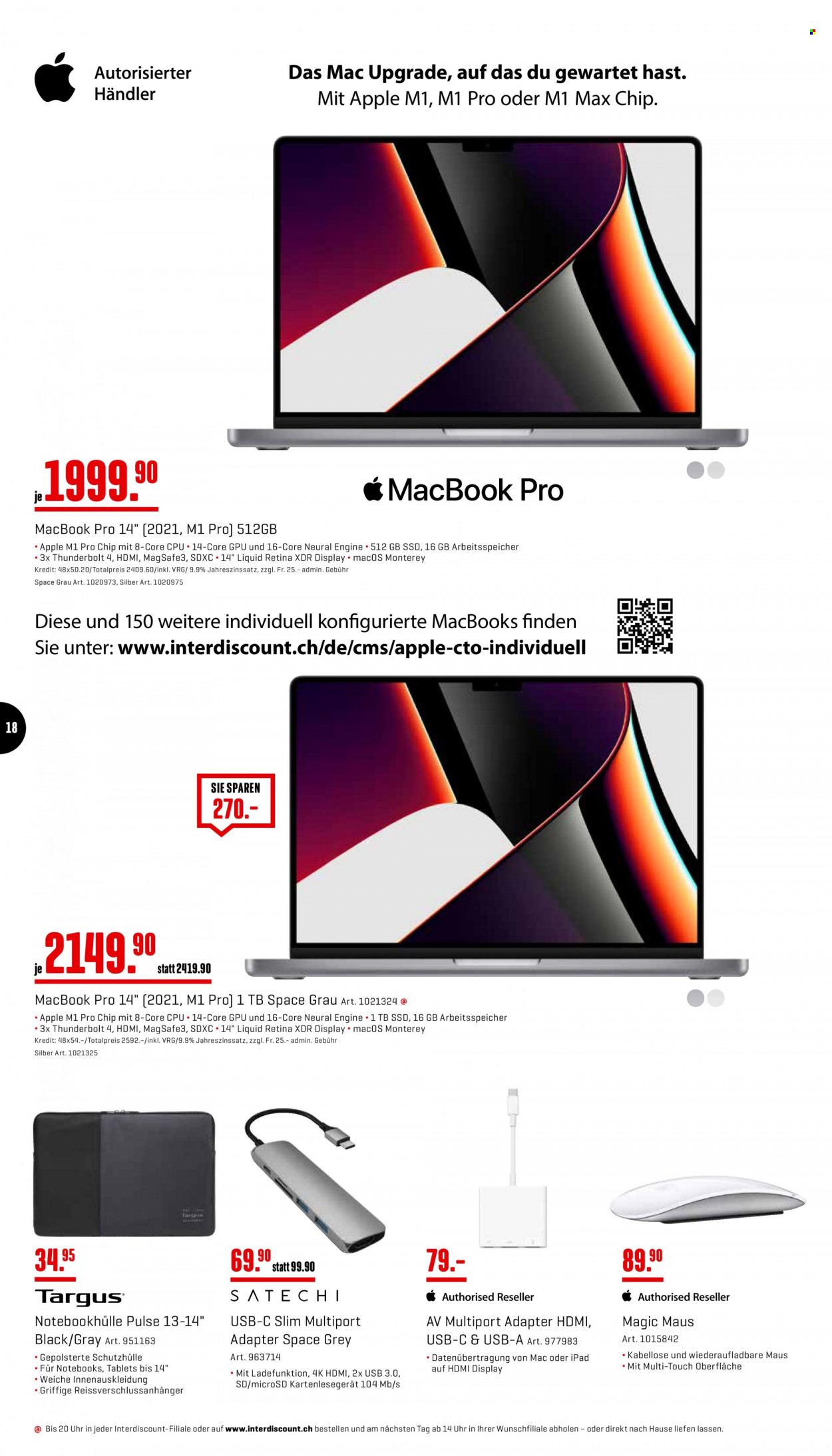 Prospekt Interdiscount - 21.3.2022 - 3.4.2022. Seite 18