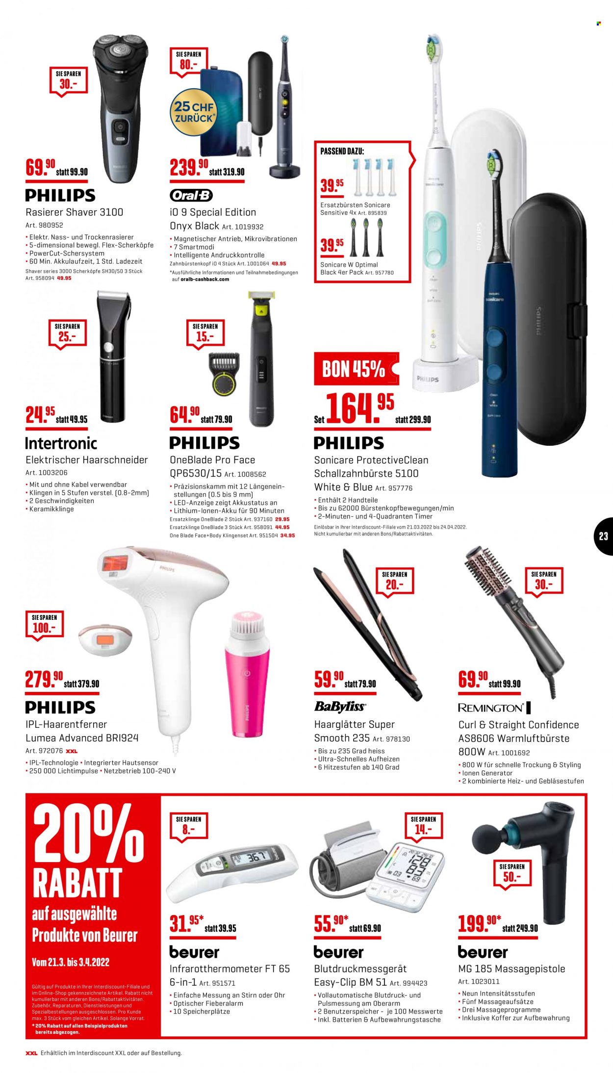 Prospekt Interdiscount - 21.3.2022 - 3.4.2022. Seite 23