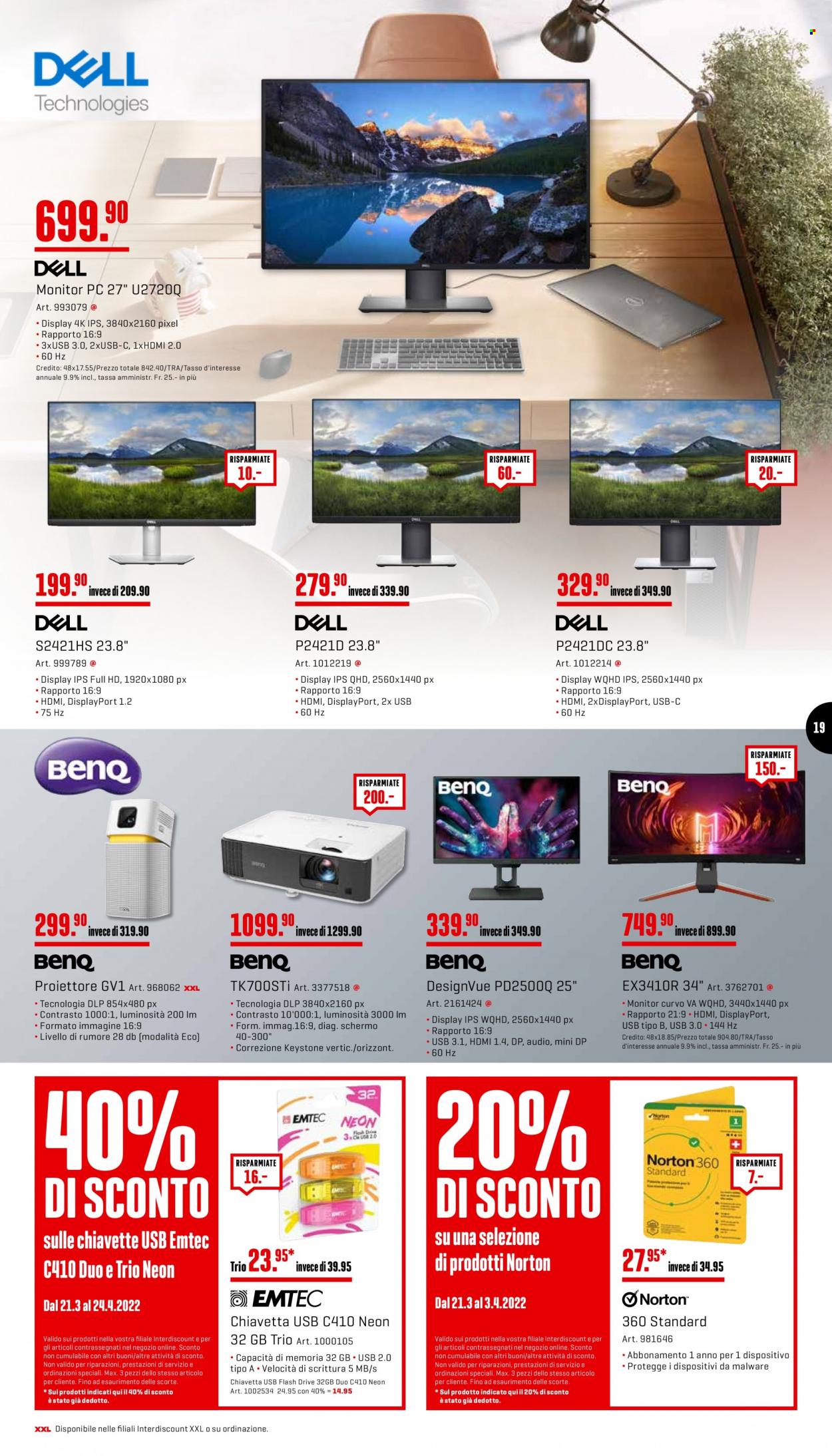 Prospekt Interdiscount - 21.3.2022 - 3.4.2022. Seite 19