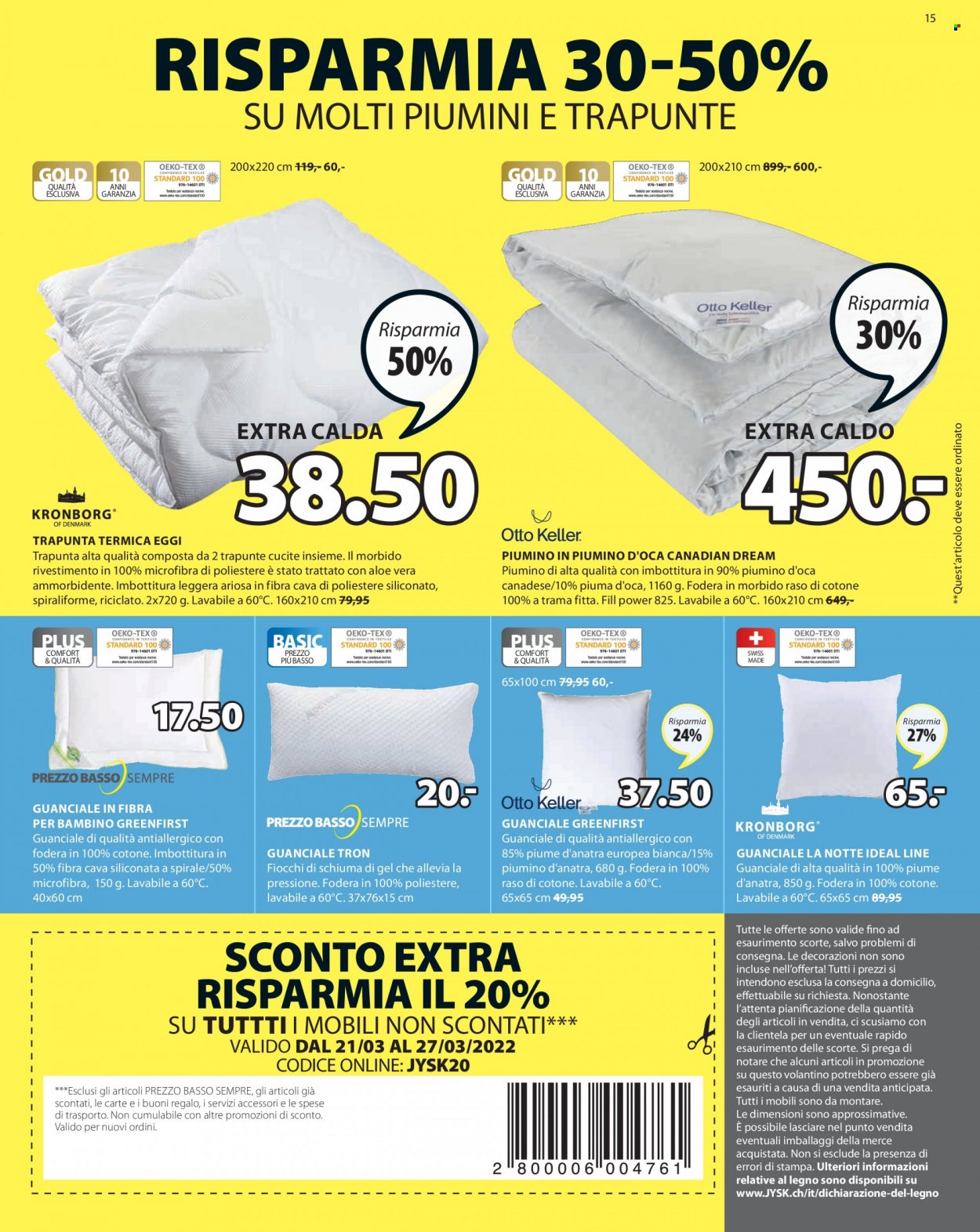 Volantino JYSK - 21.3.2022 - 27.3.2022. Pagina 15