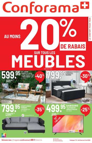 Catalogue Conforama - 29.3.2022 - 11.4.2022.