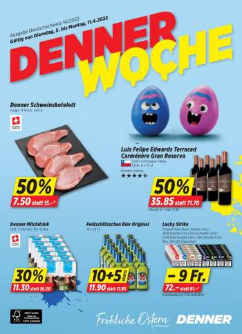 Prospekte Denner - 5.4.2022 - 11.4.2022.