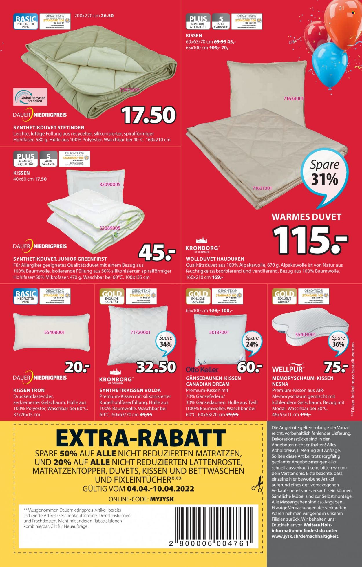 Catalogue JYSK - 4.4.2022 - 10.4.2022. Page 31