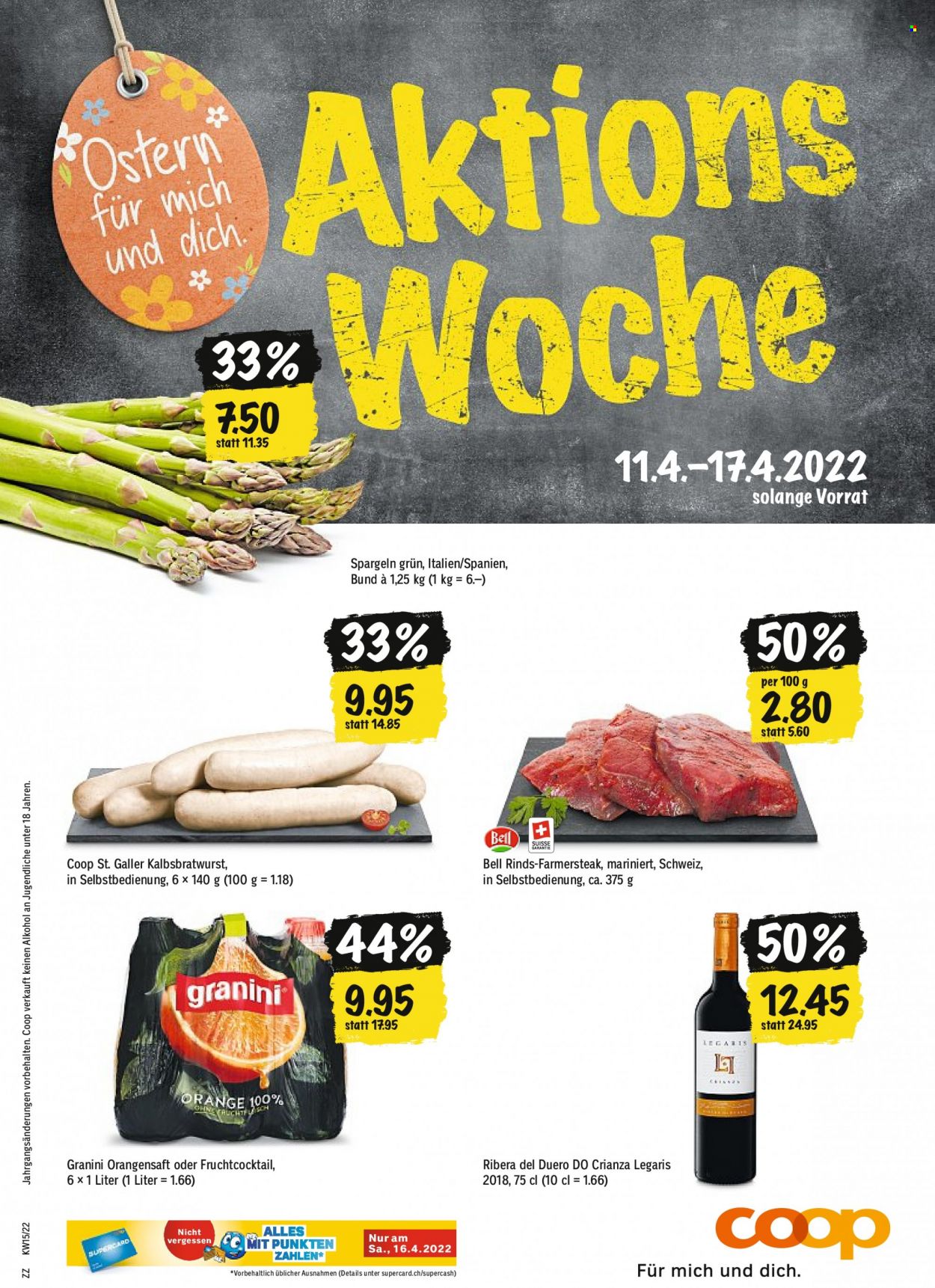Prospekt Coop - 11.4.2022 - 17.4.2022. Seite 1