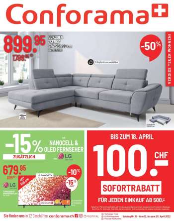 Prospekte Conforama - 12.4.2022 - 25.4.2022.
