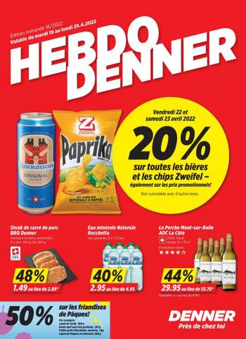 Catalogue Denner - 19.4.2022 - 25.4.2022.
