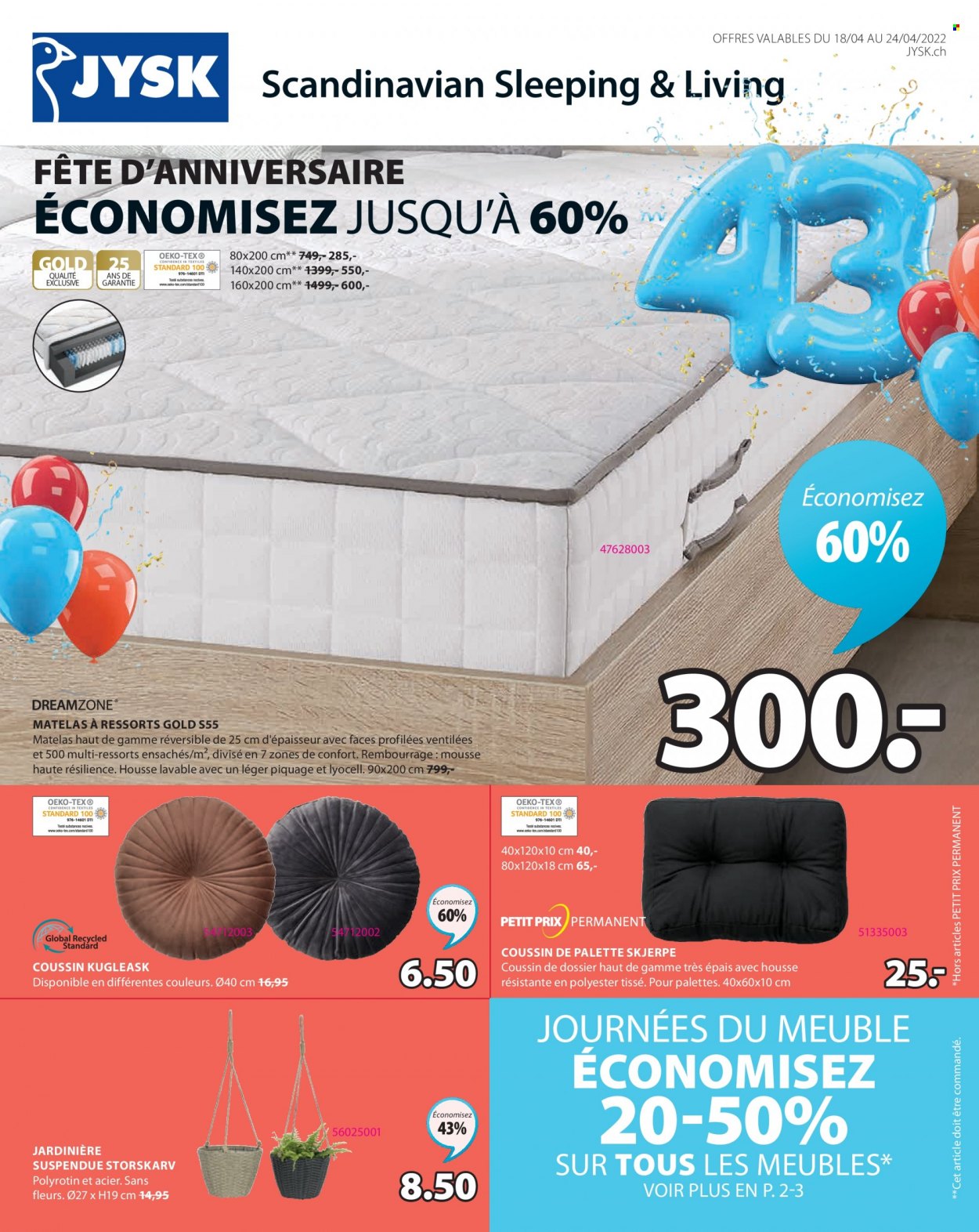 Catalogue JYSK - 18.4.2022 - 24.4.2022. Page 1