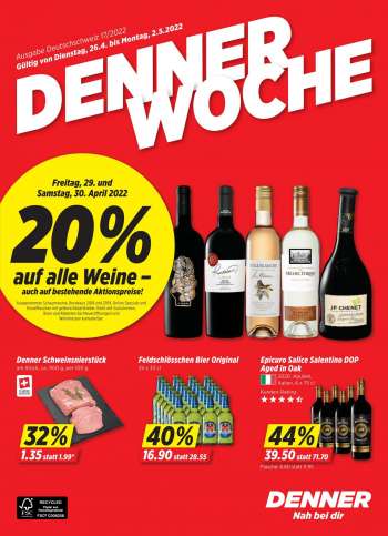 Prospekte Denner - 26.4.2022 - 2.5.2022.