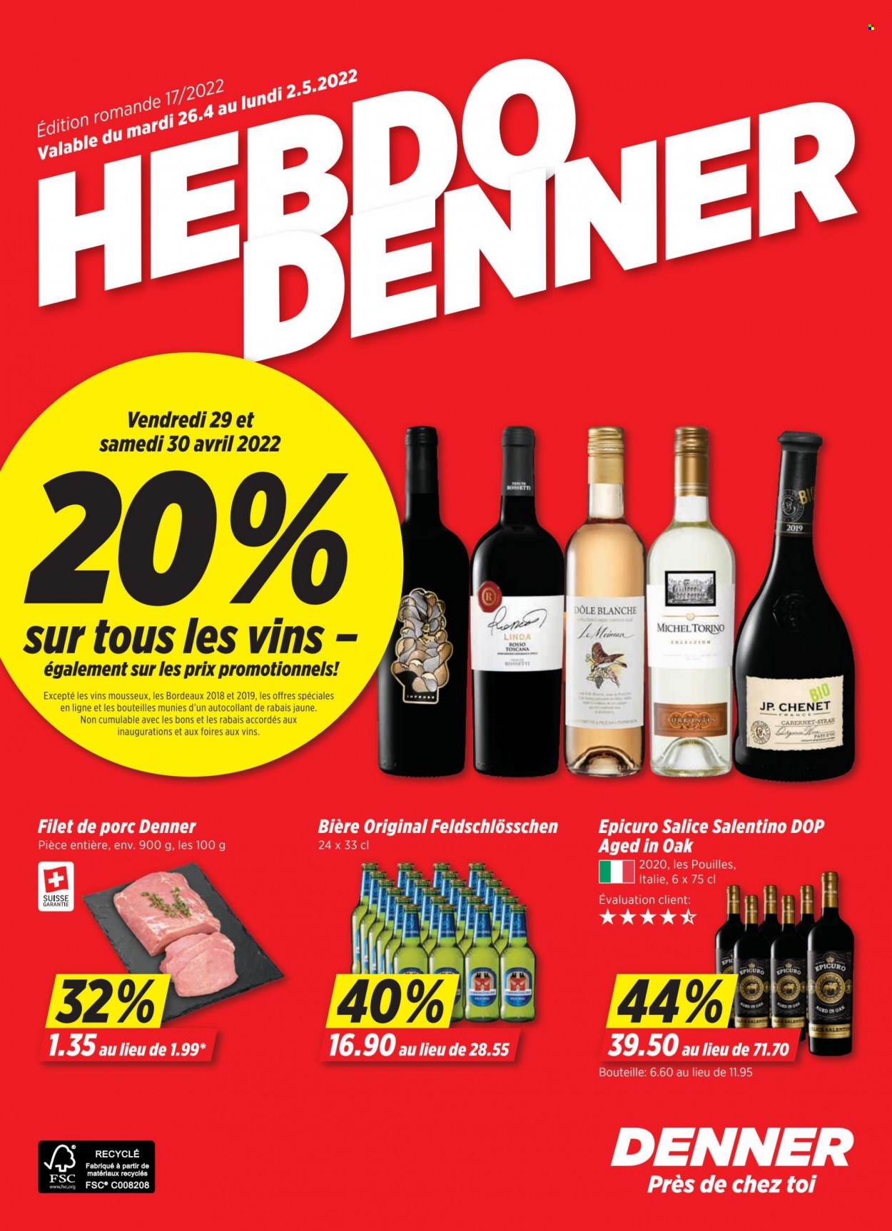 Volantino Denner - 26.4.2022 - 2.5.2022. Pagina 1