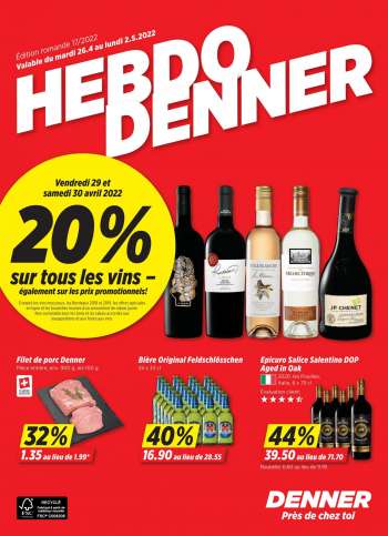 Prospekte Denner - 26.4.2022 - 2.5.2022.