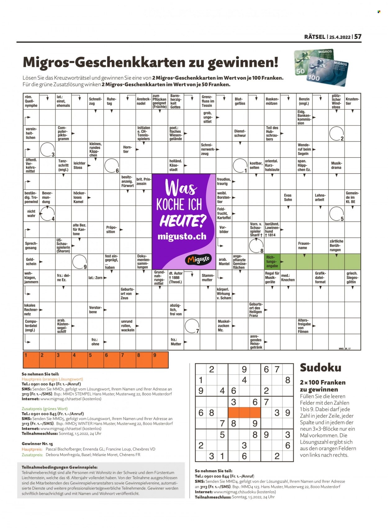 Prospekt Migros - 25.4.2022 - 1.5.2022. Seite 57