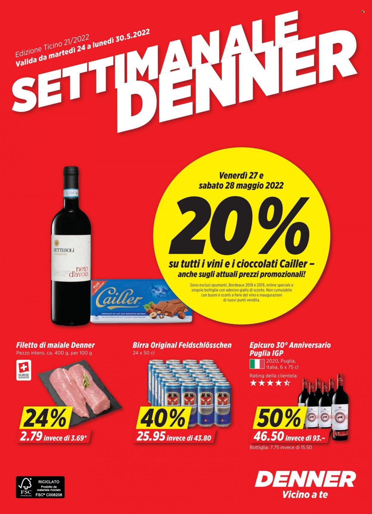 Prospekt Denner - 24.5.2022 - 30.5.2022. Seite 1