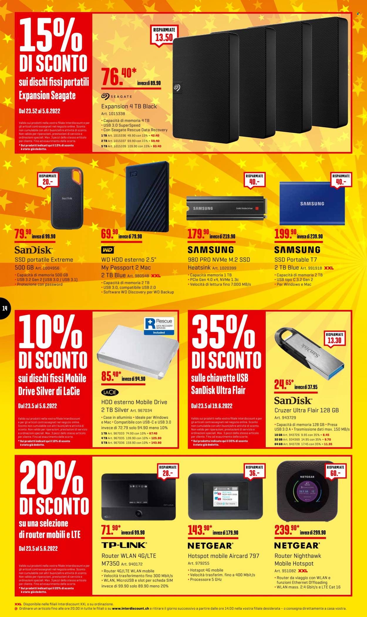 Volantino Interdiscount - 23.5.2022 - 5.6.2022. Pagina 14