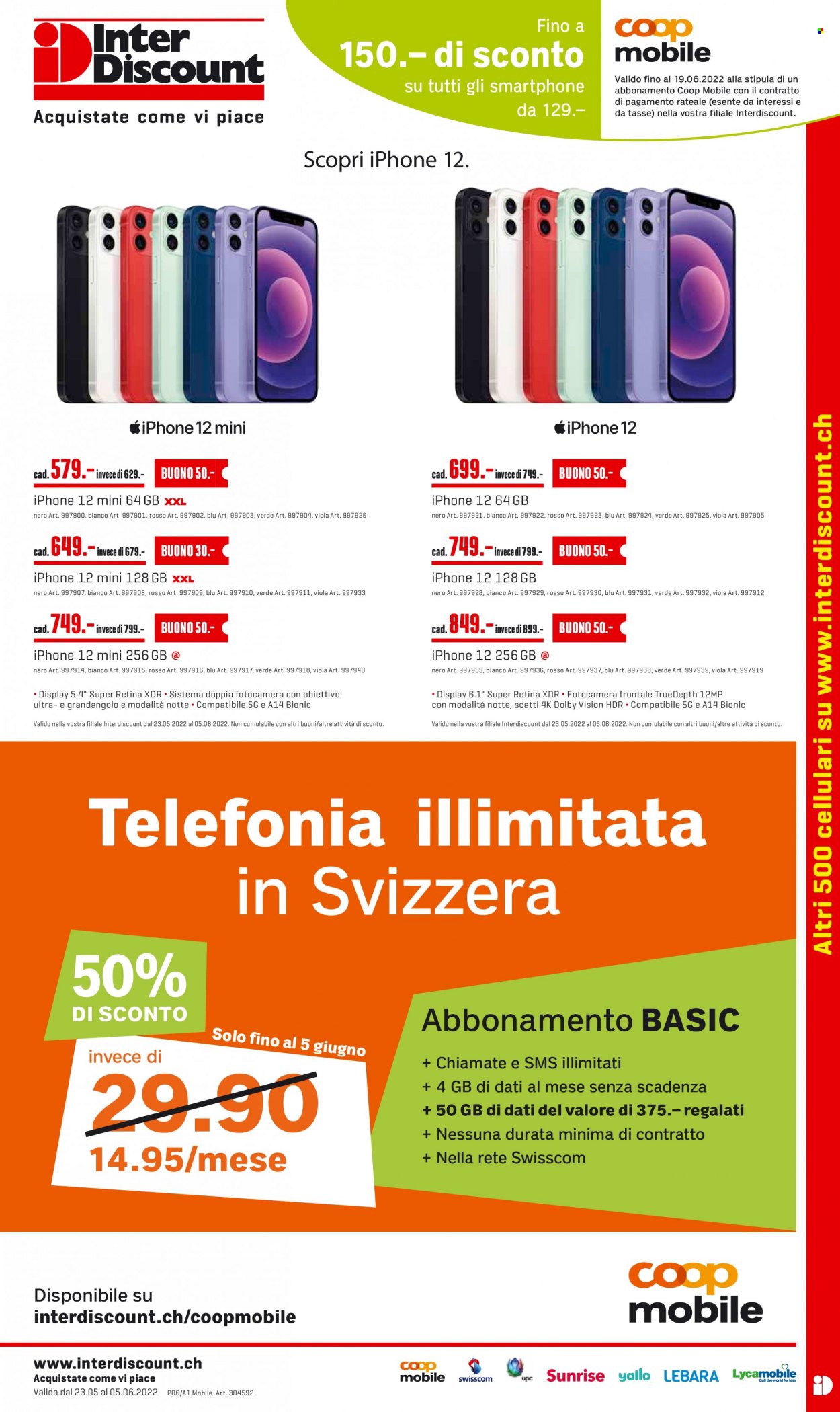 Volantino Interdiscount - 23.5.2022 - 5.6.2022. Pagina 1