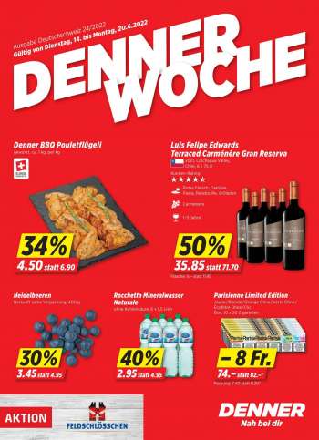 Prospekte Denner - 14.6.2022 - 20.6.2022.