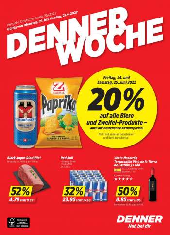 Prospekte Denner - 21.6.2022 - 27.6.2022.