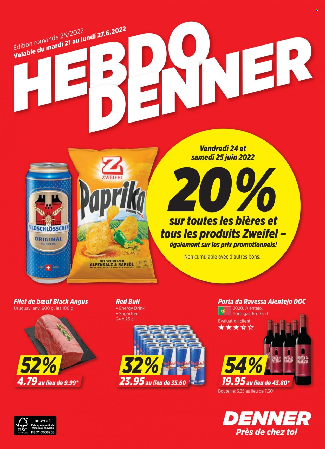 Prospekt Denner - 21.6.2022 - 27.6.2022. Seite 1