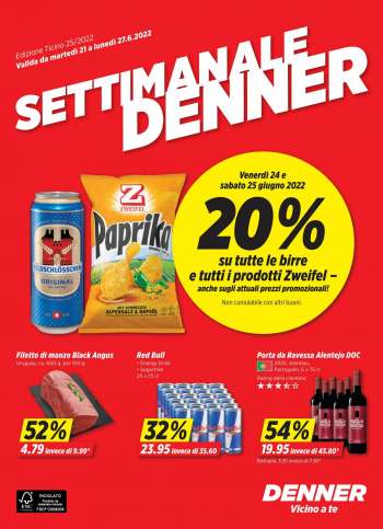 Prospekte Denner - 21.6.2022 - 27.6.2022.