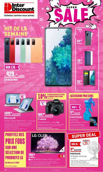 Volantino Interdiscount - 20.6.2022 - 3.7.2022.