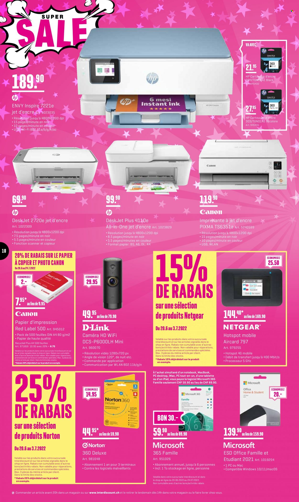 Volantino Interdiscount - 20.6.2022 - 3.7.2022. Pagina 10