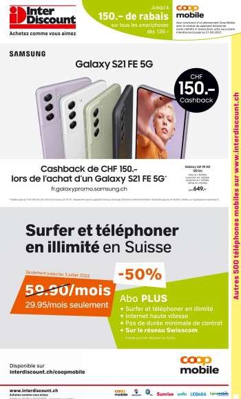 Catalogue Interdiscount - 20.6.2022 - 3.7.2022.