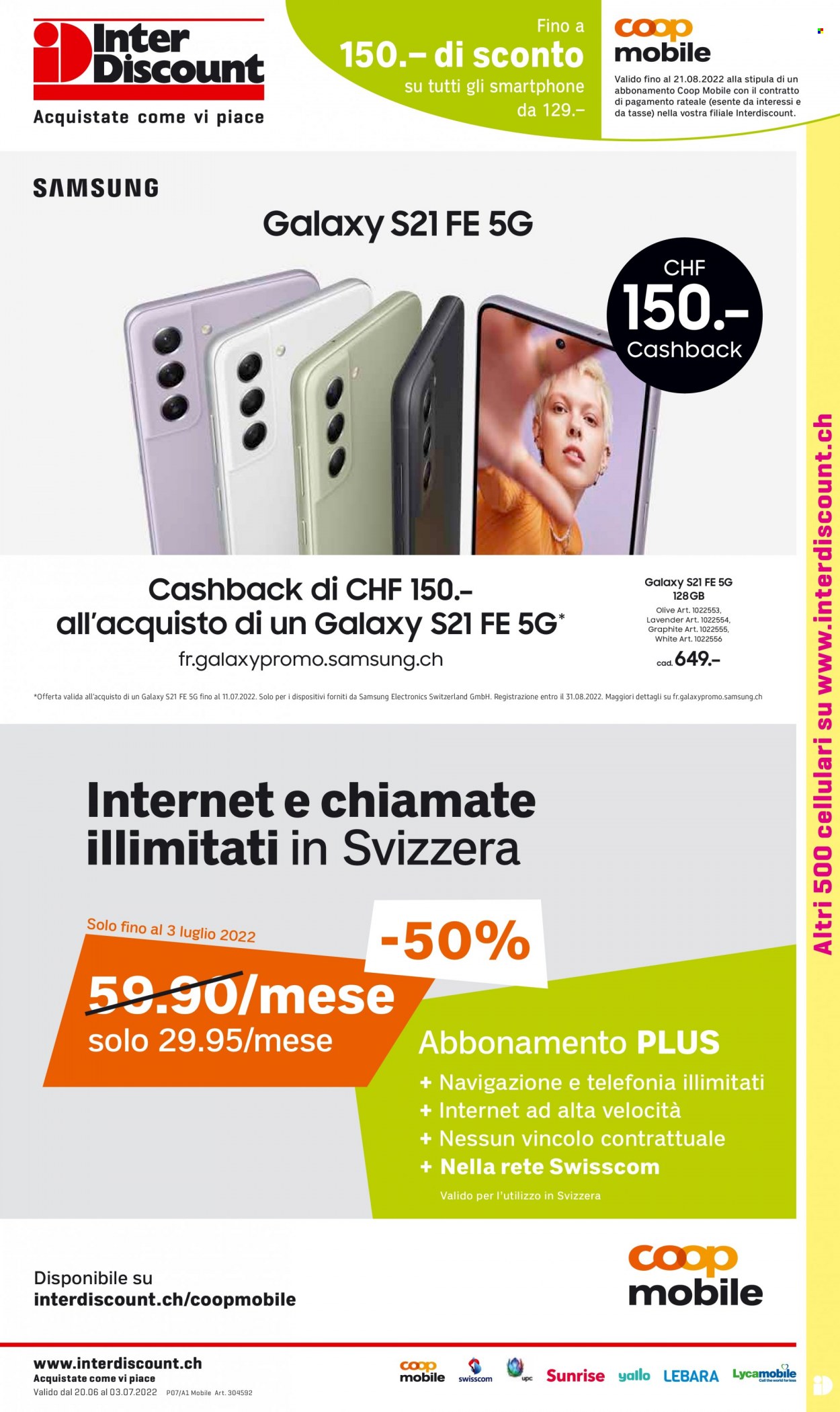 Catalogue Interdiscount - 20.6.2022 - 3.7.2022. Page 1